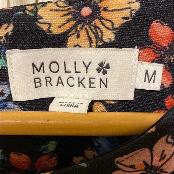 Anthropologie Black with Colourful Floral Short Sleeved Structured Mini Dress - Picture 2 of 12